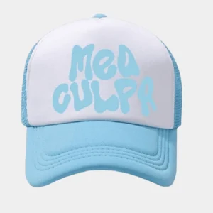 Mea Culpa Trucker Hat Light Blue